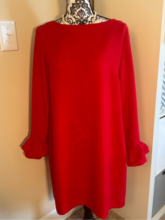 Banana Republic Dresses & Skirts - 🥳Banana Republic Women's Red Ruffle-Sleeve Shift Dress